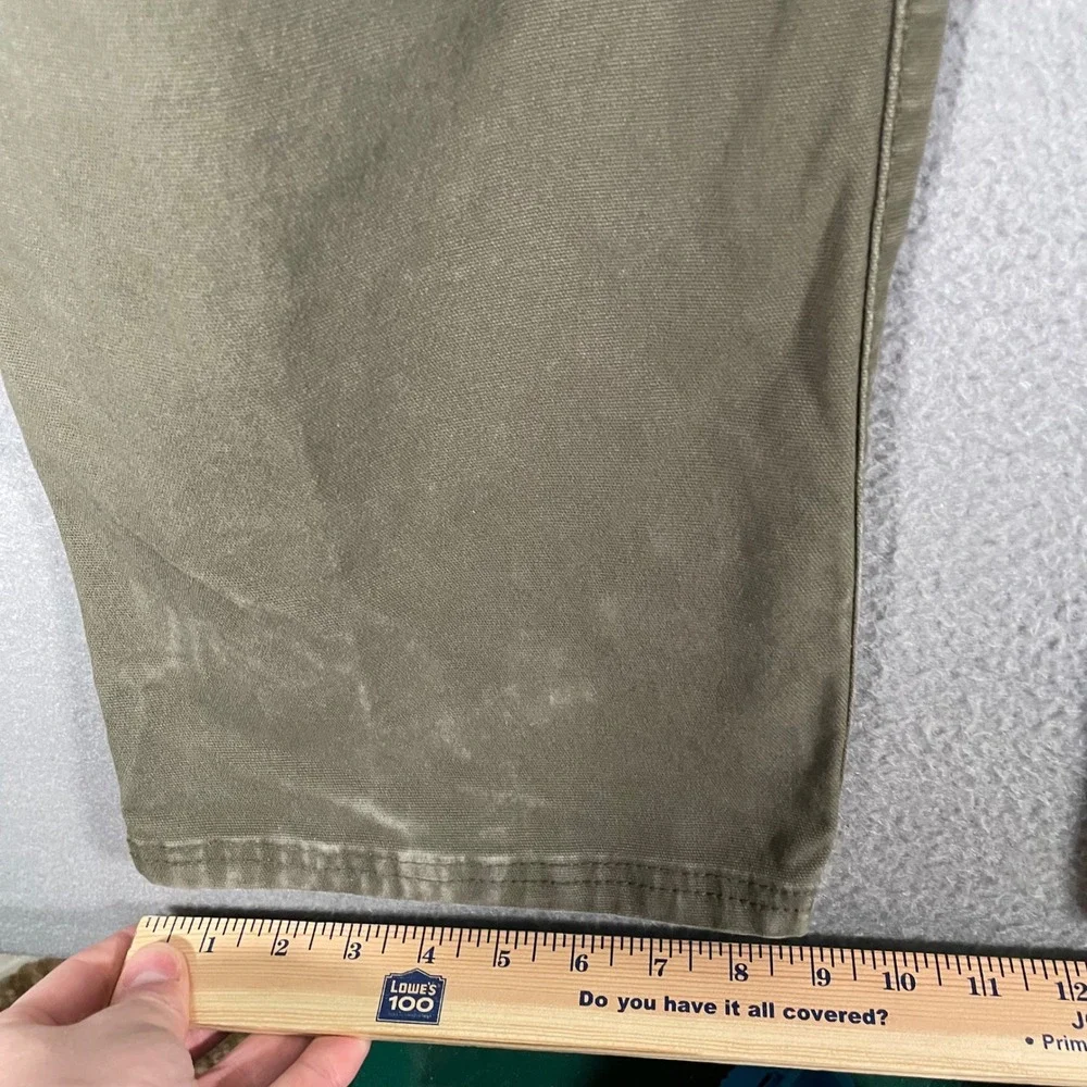 G.H. Bass Mens 40x34‎ Canvas Pants Olive Green Workwear Utility